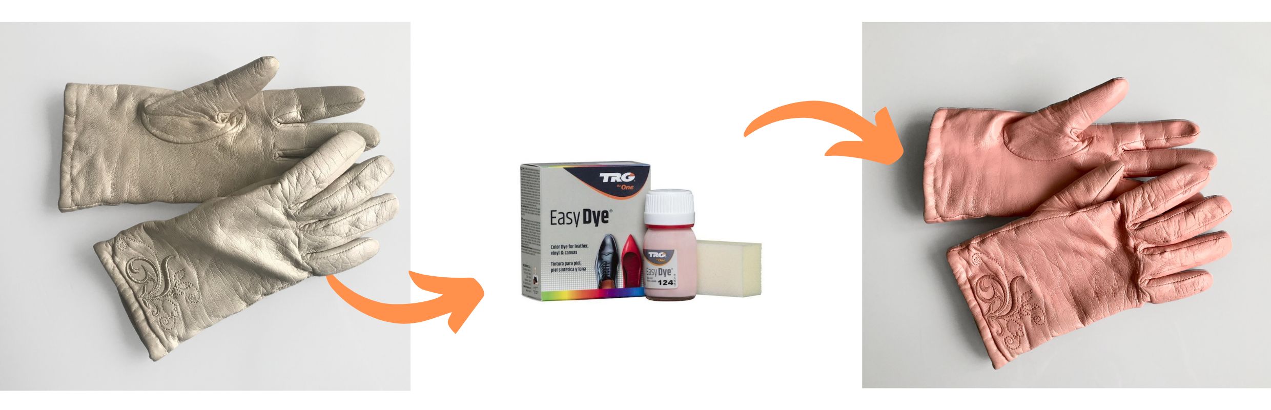 Přebarvení zimních kožených rukavic na růžovou barvu  Easy Dye Rose 124